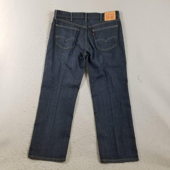 Levis 559 Jeans Mens 38x30 Dark Wash Blue Relaxed Straight Leg Denim 5 Pocket - Picture 5 of 12